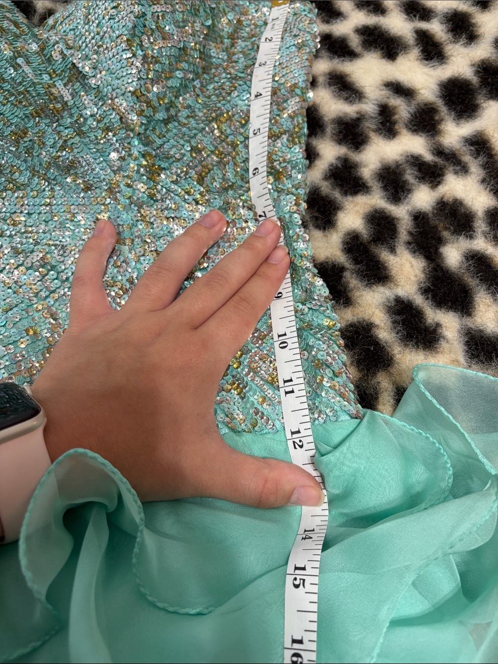 👗TEAL SHERRI HILL STRAPLESS DRESS - Picture 8 of 9